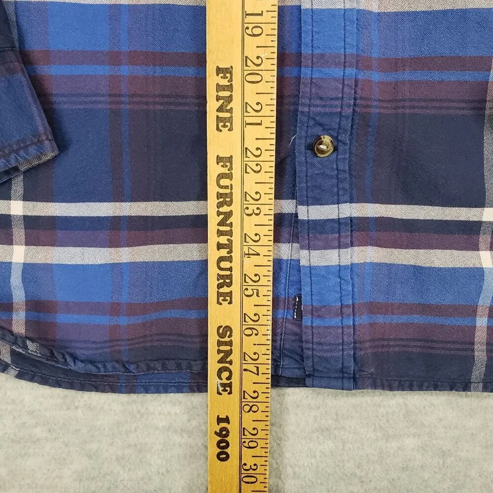 The North Face Flannel‎ Shirt Mens Medium Blue Plaid Cotton Gorpcore Outdoor